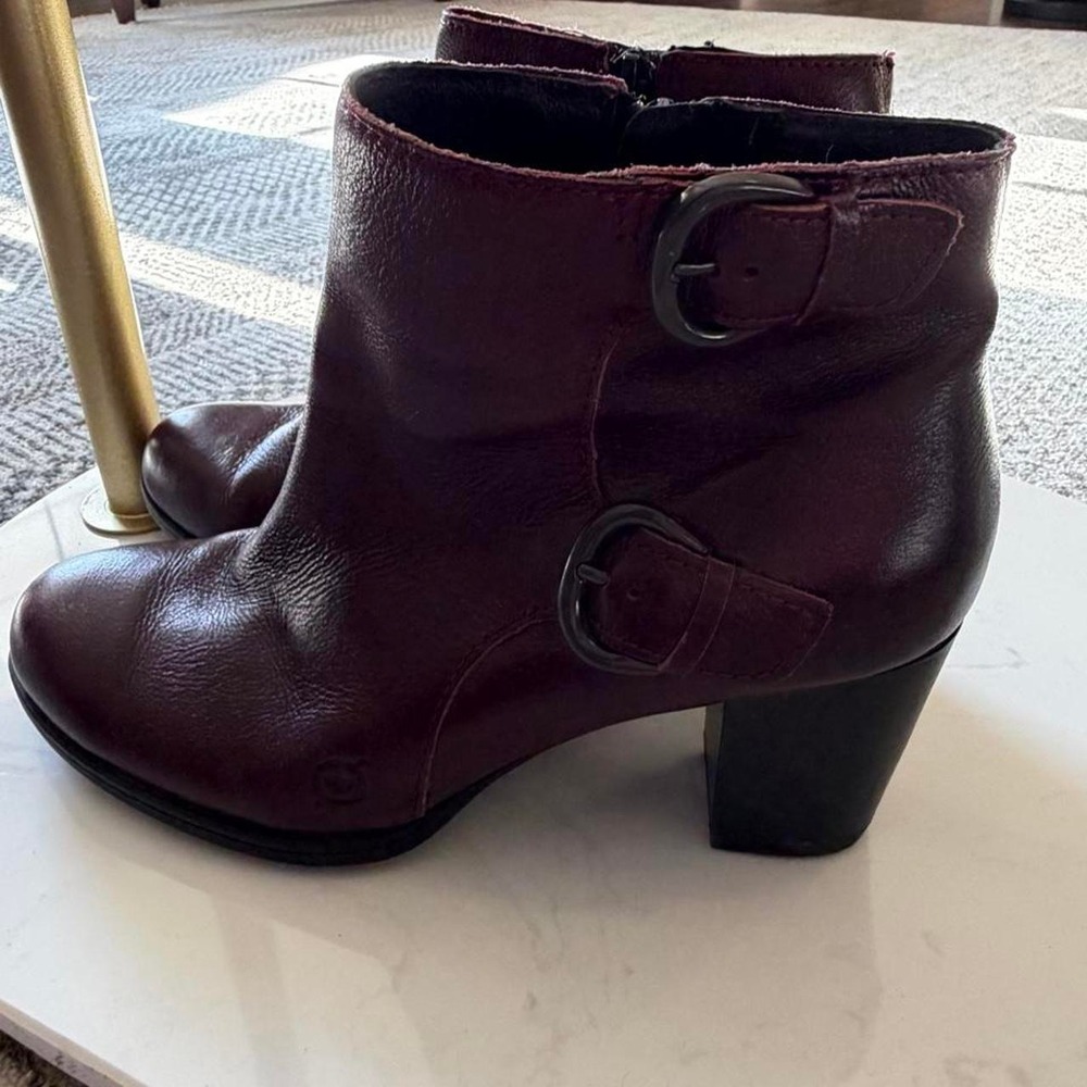 Born leather ankle boots buckles indie streetwear civic 8